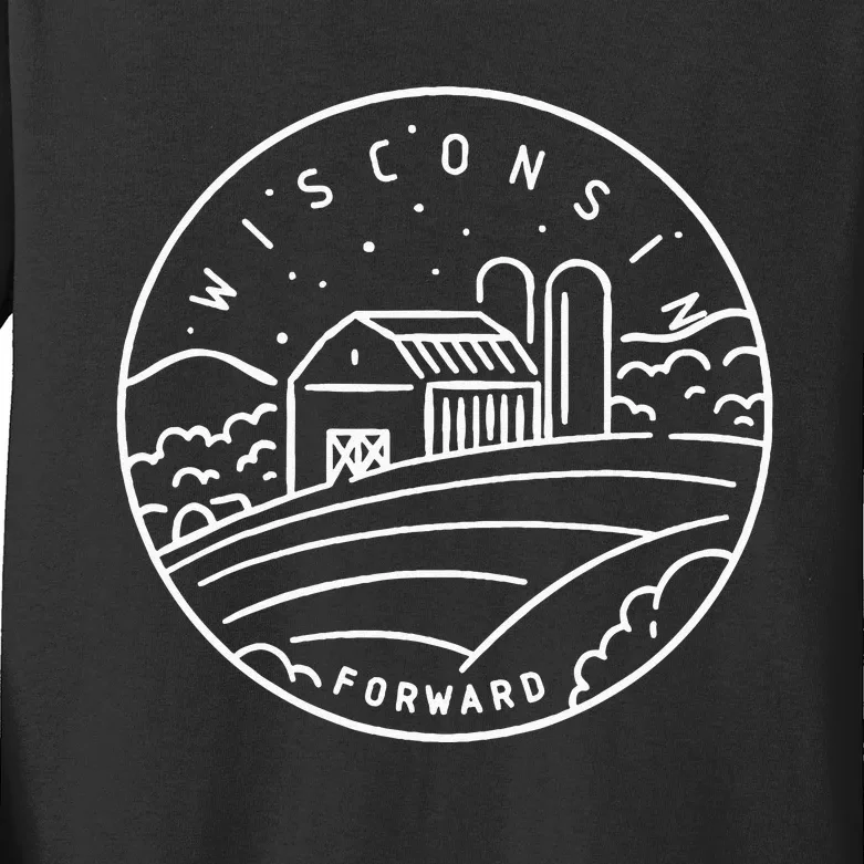 Wisconsin 1848 State Of Wisconsin Kids Long Sleeve Shirt