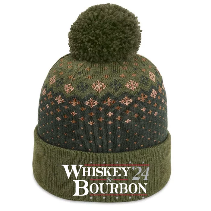 Whiskey 24 And Bourbon The Baniff Cuffed Pom Beanie