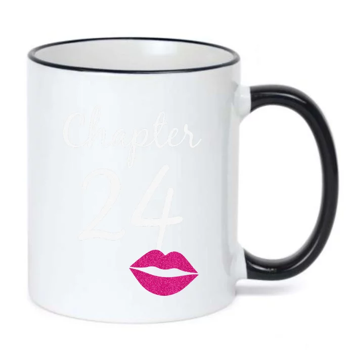 Women 24th Birthday Gift Chapter 24 Years Old 24th Bday Black Color Changing Mug