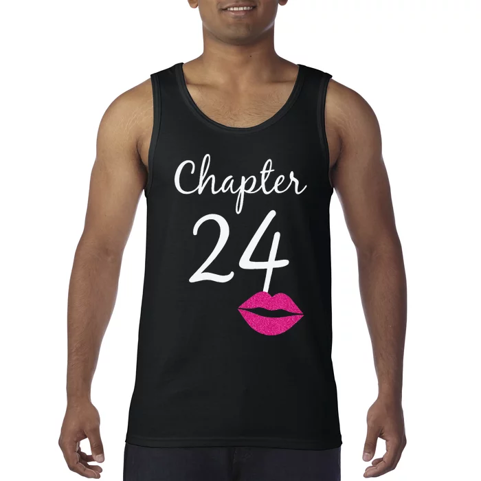 Women 24th Birthday Gift Chapter 24 Years Old 24th Bday Tank Top