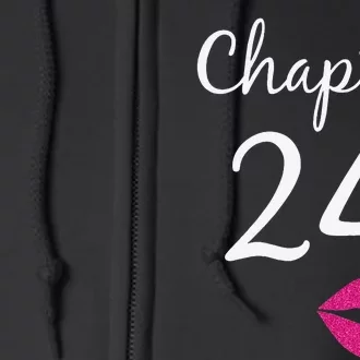 Women 24th Birthday Gift Chapter 24 Years Old 24th Bday Full Zip Hoodie