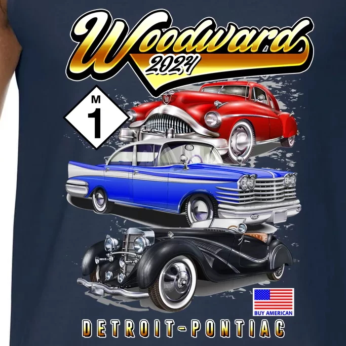 Woodward 2024 Classic Cruise Detroit To Pontiac Trio Of Cars Comfort Colors® Tank Top