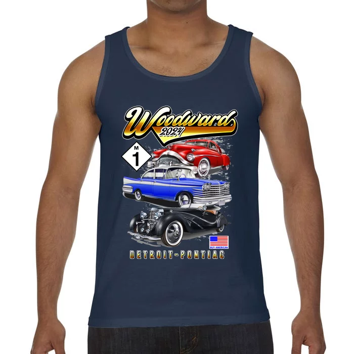 Woodward 2024 Classic Cruise Detroit To Pontiac Trio Of Cars Comfort Colors® Tank Top