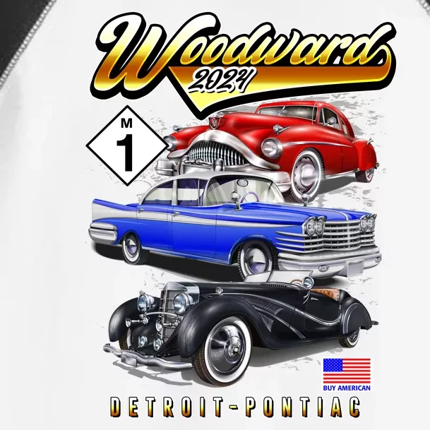 Woodward 2024 Classic Cruise Detroit To Pontiac Trio Of Cars Toddler Fine Jersey T-Shirt