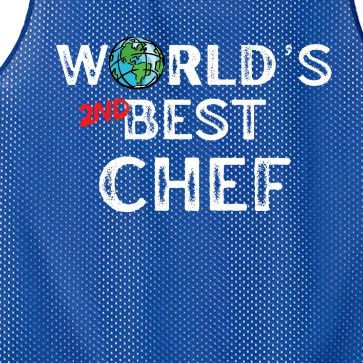 Worlds 2ndbest Chef Funny Chef Funny Gift Mesh Reversible Basketball Jersey Tank