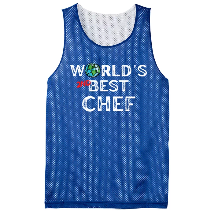 Worlds 2ndbest Chef Funny Chef Funny Gift Mesh Reversible Basketball Jersey Tank