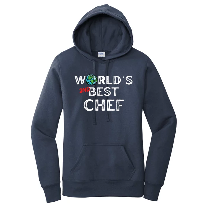 Worlds 2ndbest Chef Funny Chef Cool Gift Women's Pullover Hoodie