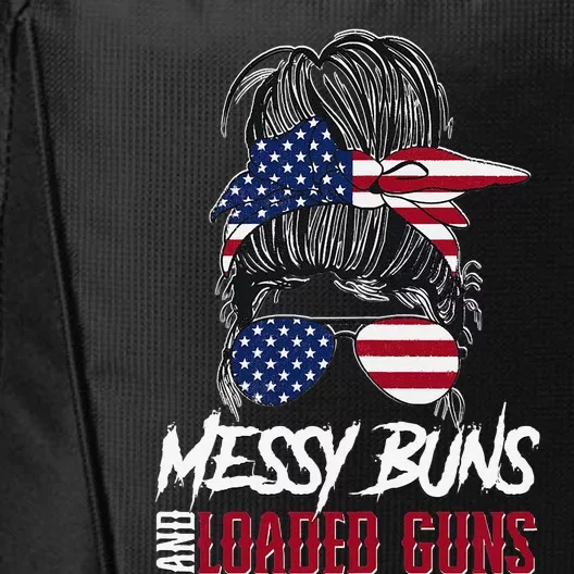 Wo 2A Messy Buns and Loaded Guns City Backpack