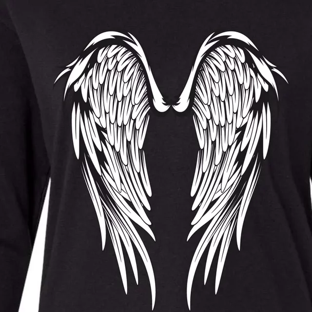 Wings #2 On The Back Side Angel Gift Womens Cotton Relaxed Long Sleeve T-Shirt