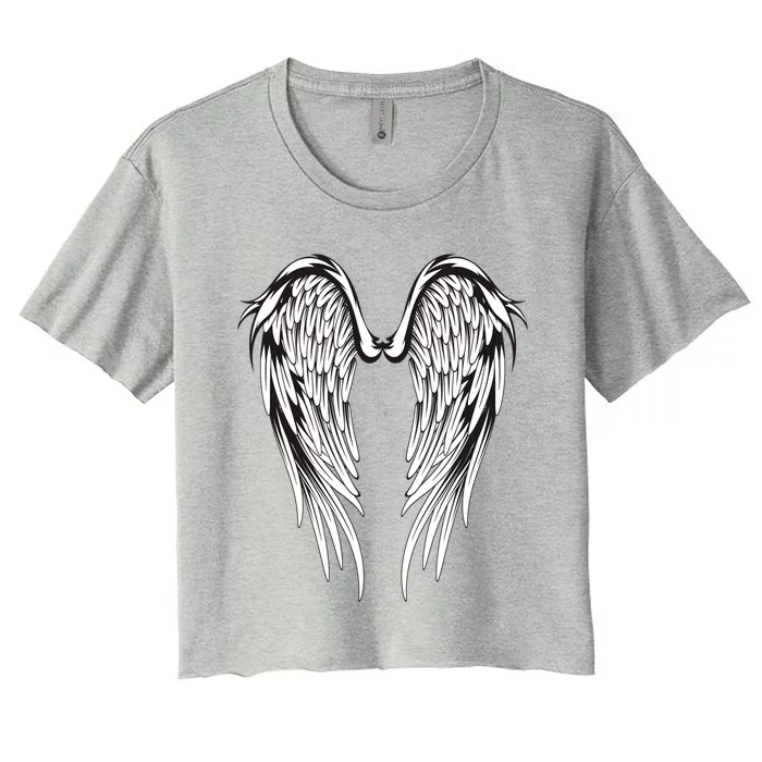 Wings #2 On The Back Side Angel Gift Women's Crop Top Tee