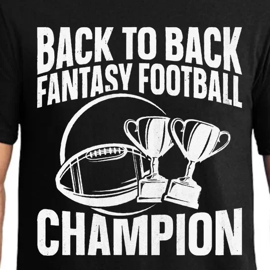 Winner 2 Times Back To Back Fantasy Football Champion Pajama Set