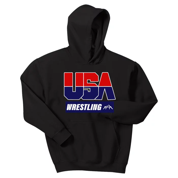 Wrestling 2024 Usa Team Kids Hoodie