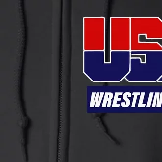 Wrestling 2024 Usa Team Full Zip Hoodie