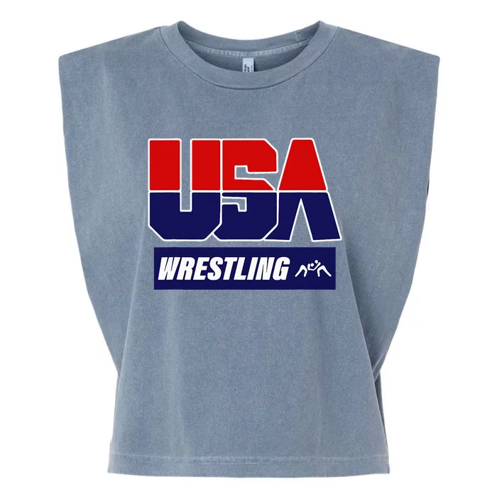 Wrestling 2024 Usa Team Garment-Dyed Women's Muscle Tee