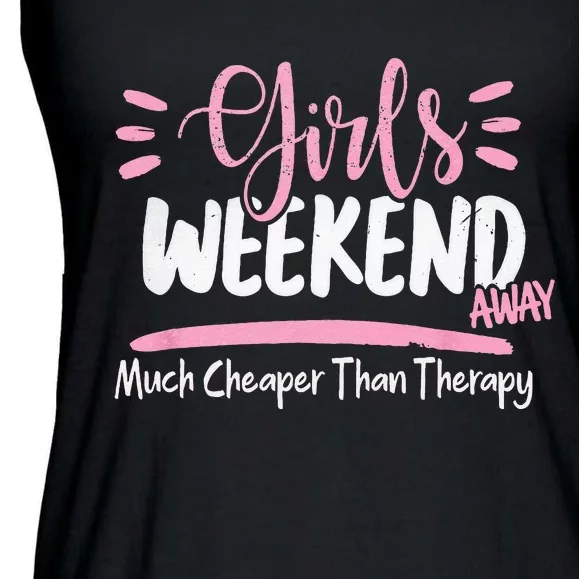 Weekend 2022 Weekend Away Beaches Booze And Besties Ladies Essential Flowy Tank