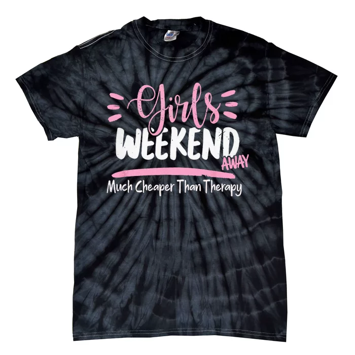 Weekend 2022 Weekend Away Beaches Booze And Besties Tie-Dye T-Shirt