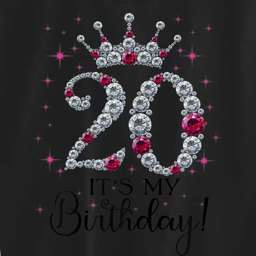 Wo 20 years old It's my Birthday Wo 20th Birthday Funny gift Kids Sweatshirt