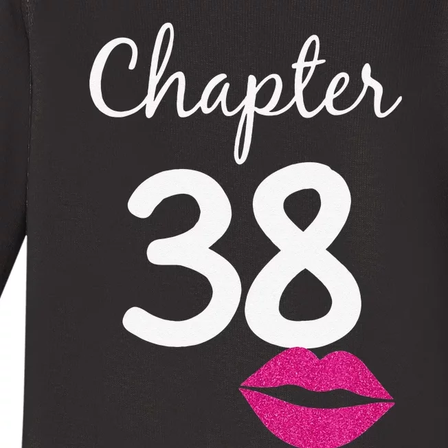 Women 38th Birthday Gift Chapter 38 Years Old 38th Bday Baby Long Sleeve Bodysuit