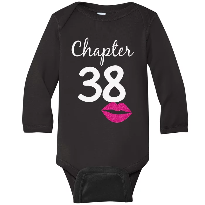 Women 38th Birthday Gift Chapter 38 Years Old 38th Bday Baby Long Sleeve Bodysuit