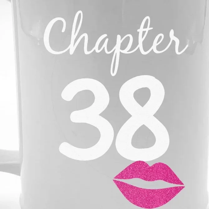 Women 38th Birthday Gift Chapter 38 Years Old 38th Bday Front & Back Beer Stein