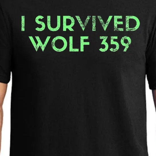 Wolf 359 Survived Funny Science Fiction Space Pajama Set