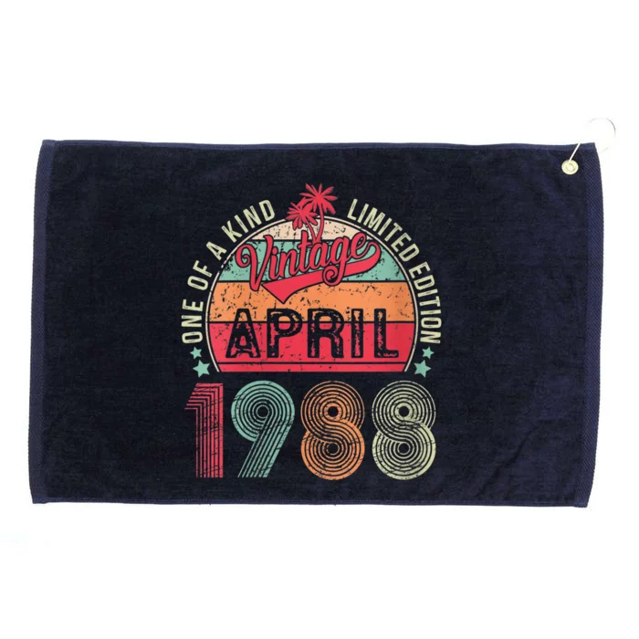 Wo 35 Year Old Gift Vintage April 1988 35th Birthday  Wo Grommeted Golf Towel