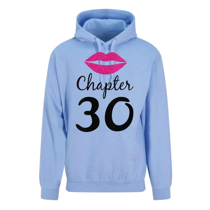 Womens 30 Years Old 30th Bday Gift Chapter 30 Funny Birthday Unisex Surf Hoodie