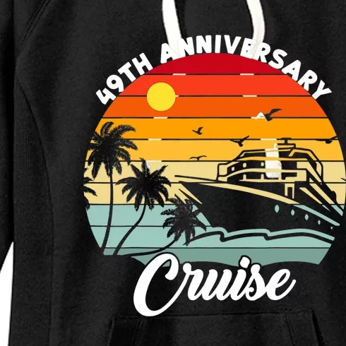 Wedding 49th Anniversary Cruise Trip Husband Wife Couple Women's Fleece Hoodie