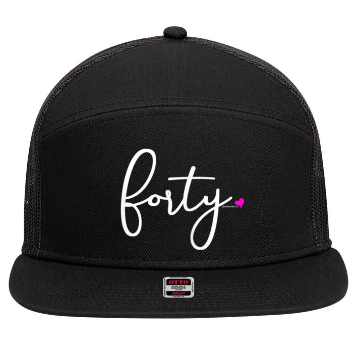 Wom.e.ns 40th Birthday Gift Ideas for Her Wom.e.n  Party Forty 7 Panel Mesh Trucker Snapback Hat