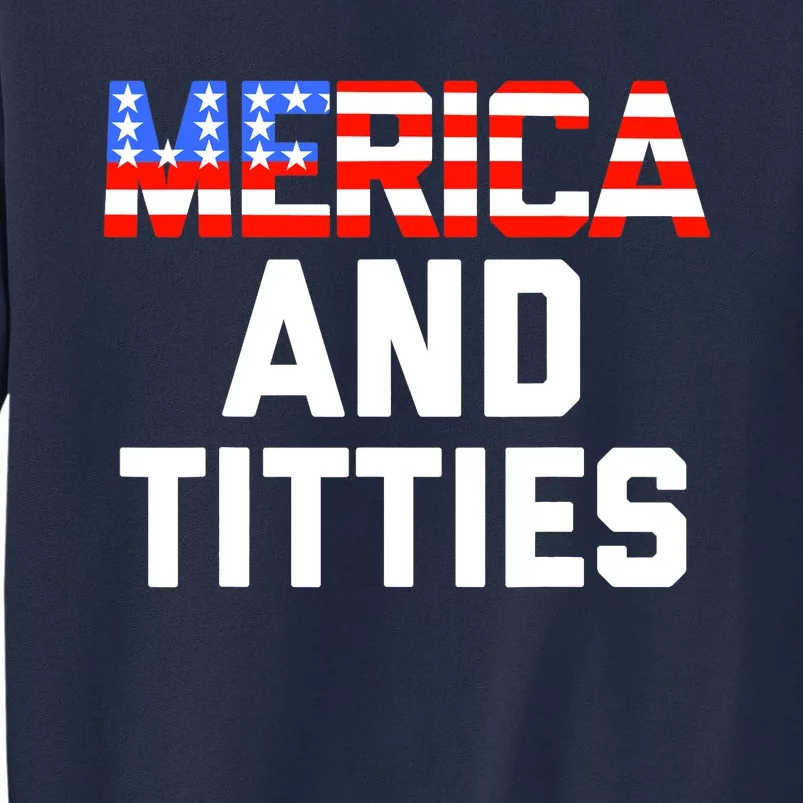 Wo 4th of July Gift- Funny Merica Tall Sweatshirt