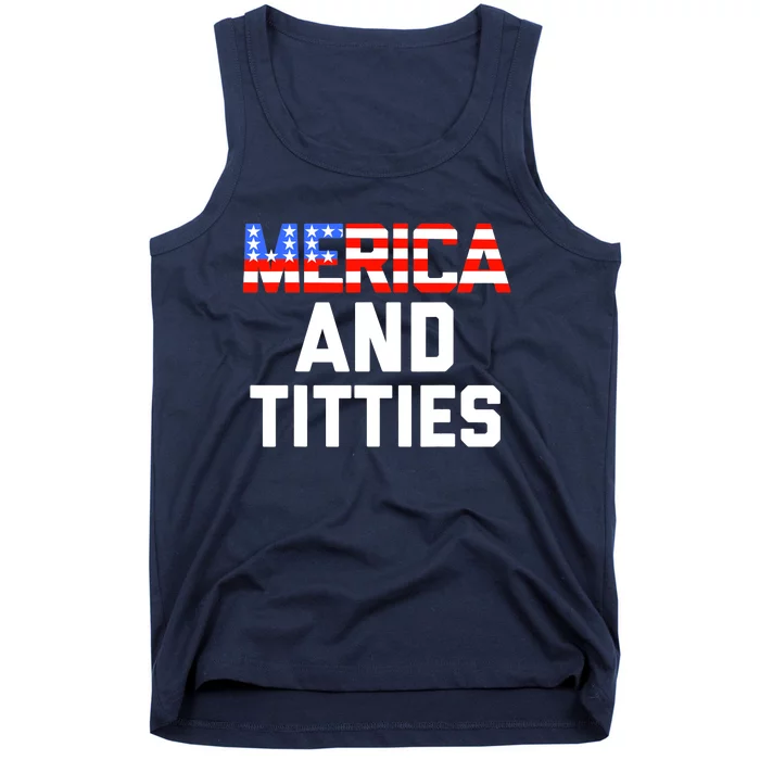 Wo 4th of July Gift- Funny Merica Tank Top