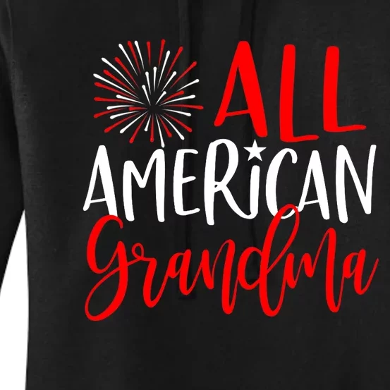 Wo 4th of July Family Matchings All American Grandma Women's Pullover Hoodie