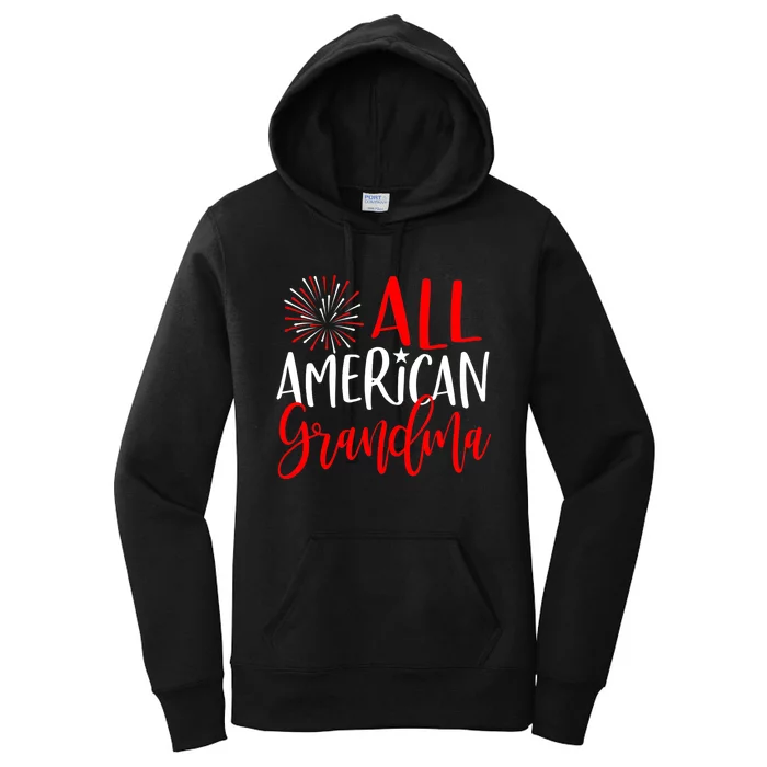 Wo 4th of July Family Matchings All American Grandma Women's Pullover Hoodie