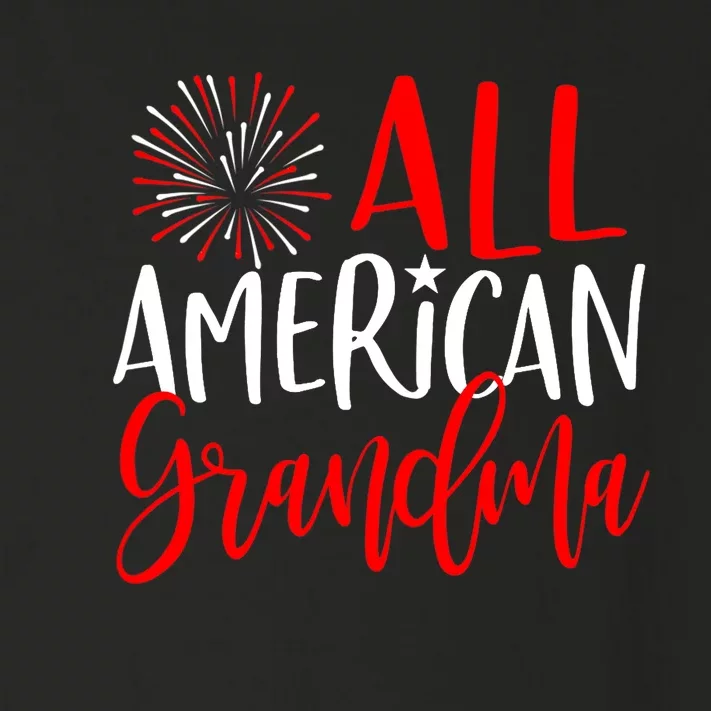 Wo 4th of July Family Matchings All American Grandma Toddler Long Sleeve Shirt