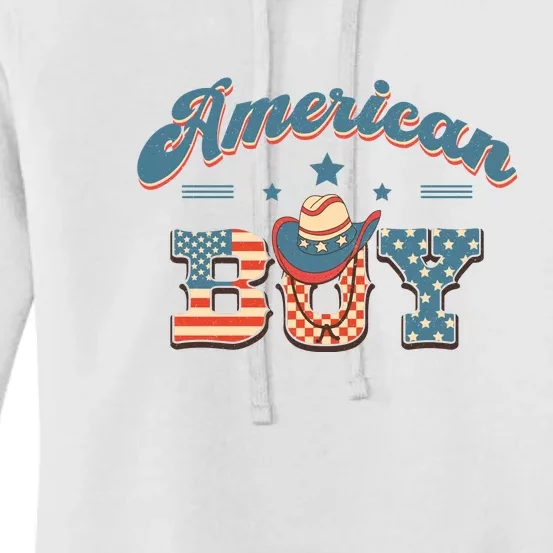 Western 4th Of July American Boy Gift Women's Pullover Hoodie