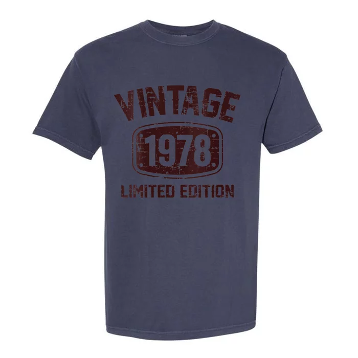 Wo 45 Years Old Vintage 1978 Limited Edition 45th Birthday Garment-Dyed Heavyweight T-Shirt