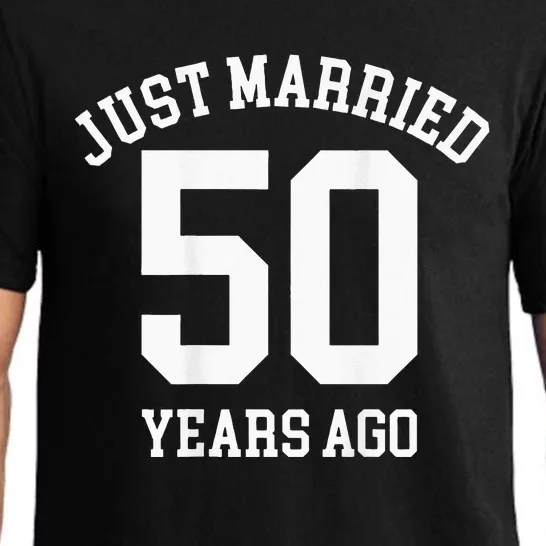 Wedding 50th Anniversary Just Married Football Couple Pajama Set