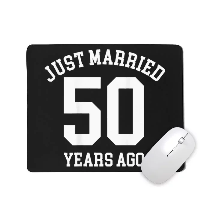 Wedding 50th Anniversary Just Married Football Couple Mousepad