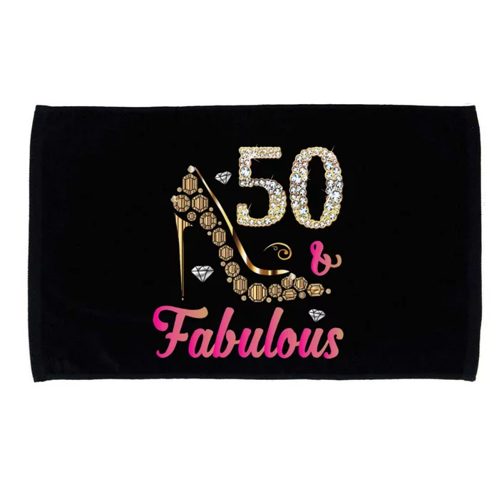 Womens 50 And Fabulous Funny 50th Birthday Cute Gift Beautiful Fun Tank Top Microfiber Hand Towel