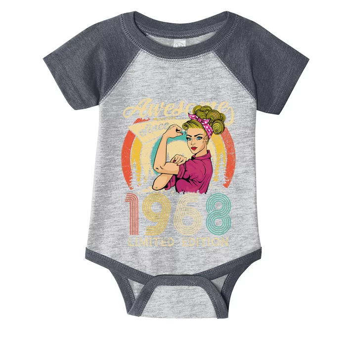 Women 55th Birthday Gift Ideas, Vintage Best Of 1968 Bday Infant Baby Jersey Bodysuit