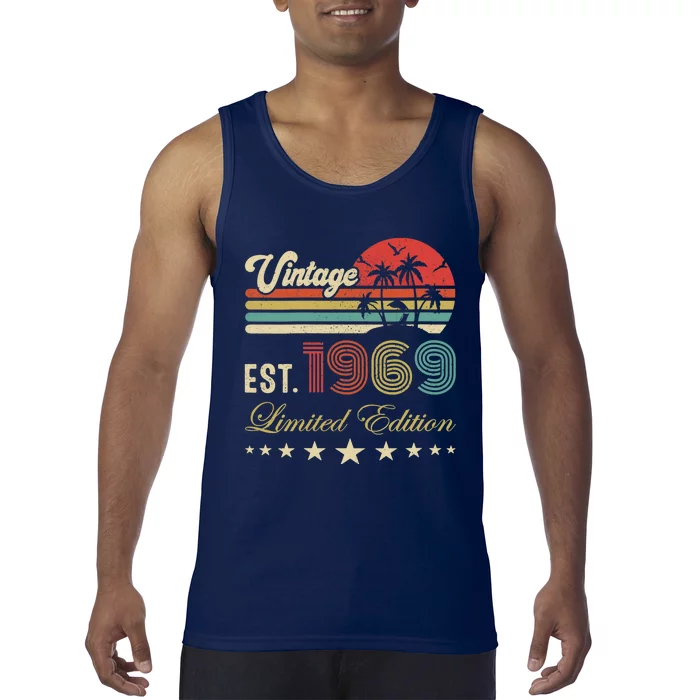 Wo 54th birthday born 1969 vintage limited edition 54 birthday V-Neck Tank Top