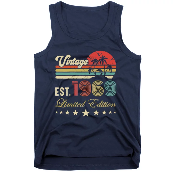 Wo 54th birthday born 1969 vintage limited edition 54 birthday V-Neck Tank Top