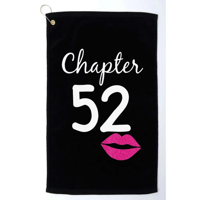 Womens 52nd Birthday Gift For Her Chapter 52 Years Old 52nd Bday Platinum Collection Golf Towel