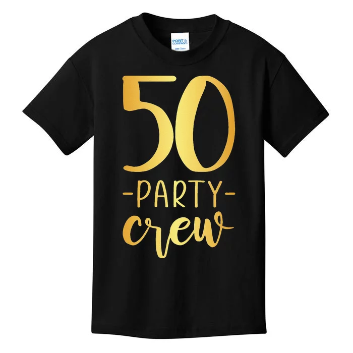 Womens 50 Party Crew 50th Birthday Group Friends Kids T-Shirt