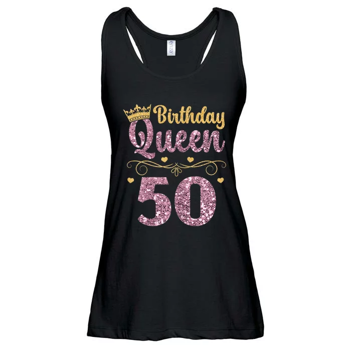 WoM.e.n.s 50th Queen Birthday 50 Years Fift Ladies Essential Flowy Tank