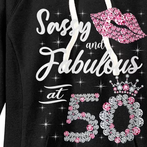 WoM.e.n.s 50 Years Old Gifts 50 & Fabulous Since 1973 50th Birthday V-Neck Women's Fleece Hoodie