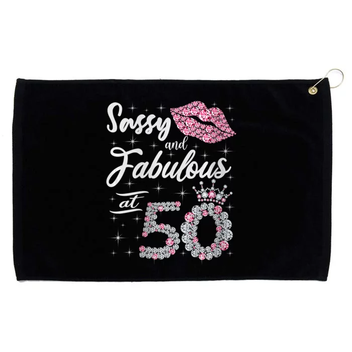 WoM.e.n.s 50 Years Old Gifts 50 & Fabulous Since 1973 50th Birthday V-Neck Grommeted Golf Towel