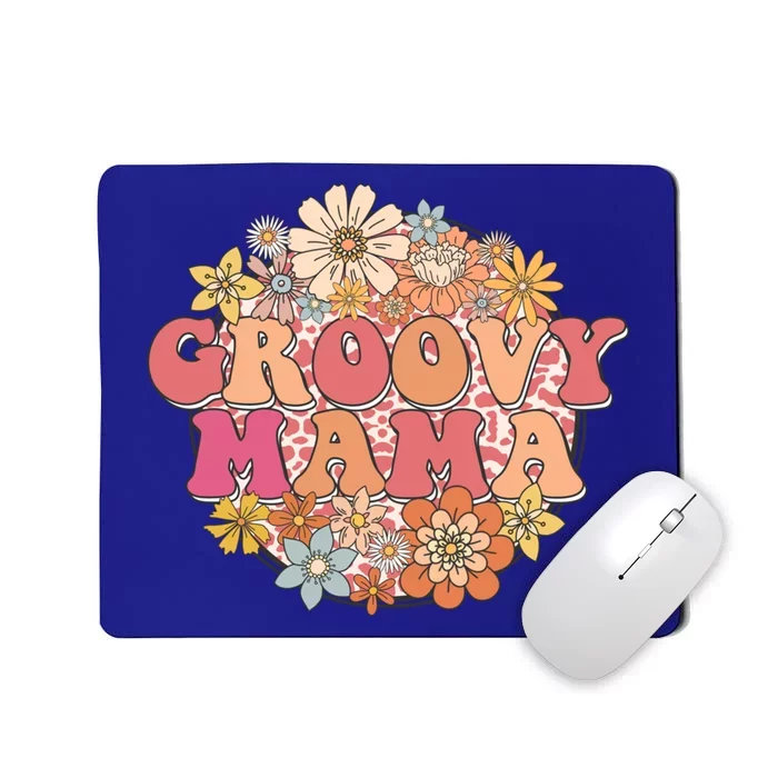 Wo 60s 70s Hippie Costume Floral Groovy Mama Mothers Day Gift Mousepad