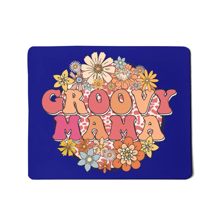 Wo 60s 70s Hippie Costume Floral Groovy Mama Mothers Day Gift Mousepad