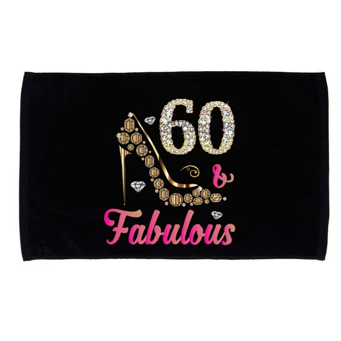 Womens 60 And Fabulous Funny 60th Birthday Cute Gift Beautiful Fun Tank Top Microfiber Hand Towel